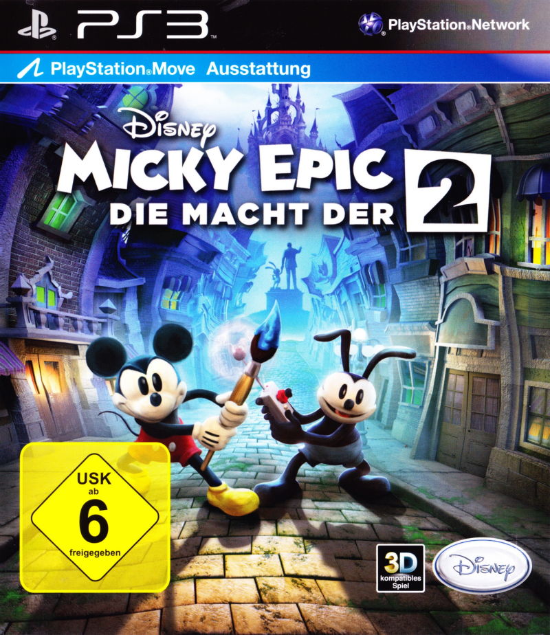 Epic Mickey 2: The Power Of Two + Clicker Controller box art for Wii